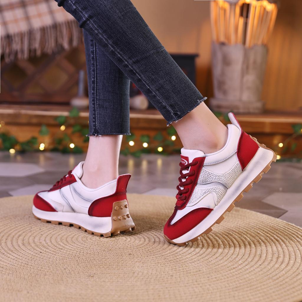Fashion High Appearance Level Thick Sole Color Matching Fashion All Comfortable Non-slip Breathable Sports Wear-resistant Women's Shoes