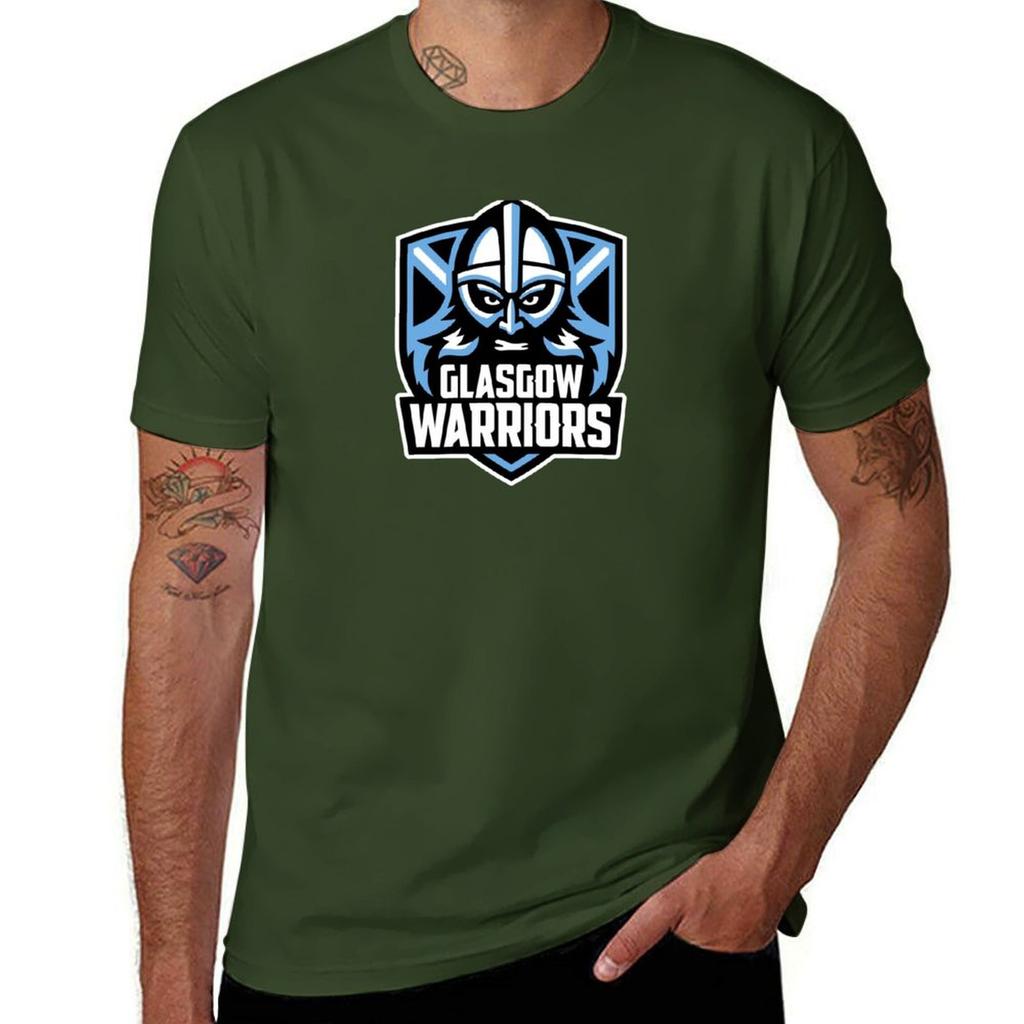 Glasgow Warriors T-Shirt Aesthetic Clothing Tees Boys Whites Plain White T Shirts Men
