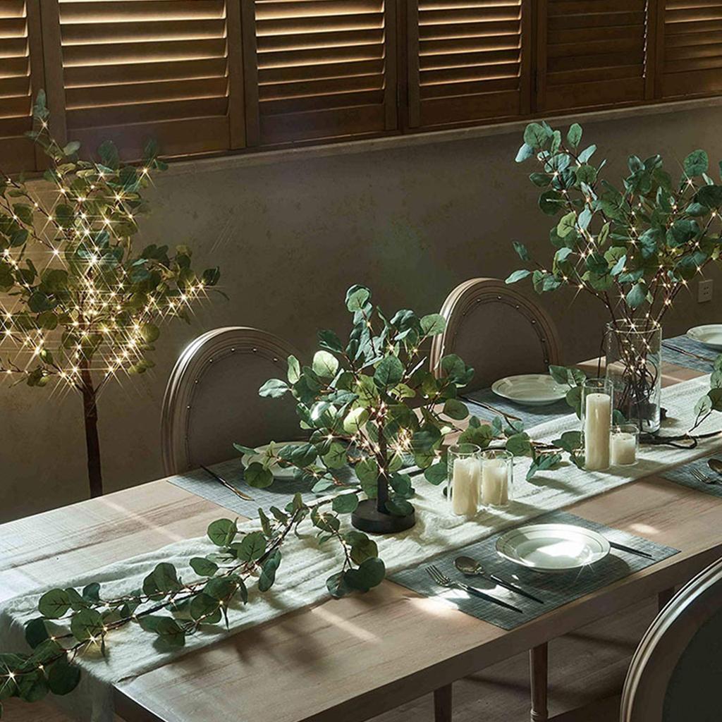 Twinkling Tree Olive Vine 6ft Fairy Light Olive Vine Garland Lighted Artificial Vine Garland for Wedding Party Decor