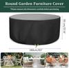 Funshot Round Patio Furniture Cover 420D Oxford Waterproof UV Resistant Outdoor Table Cover Ø160x70cm