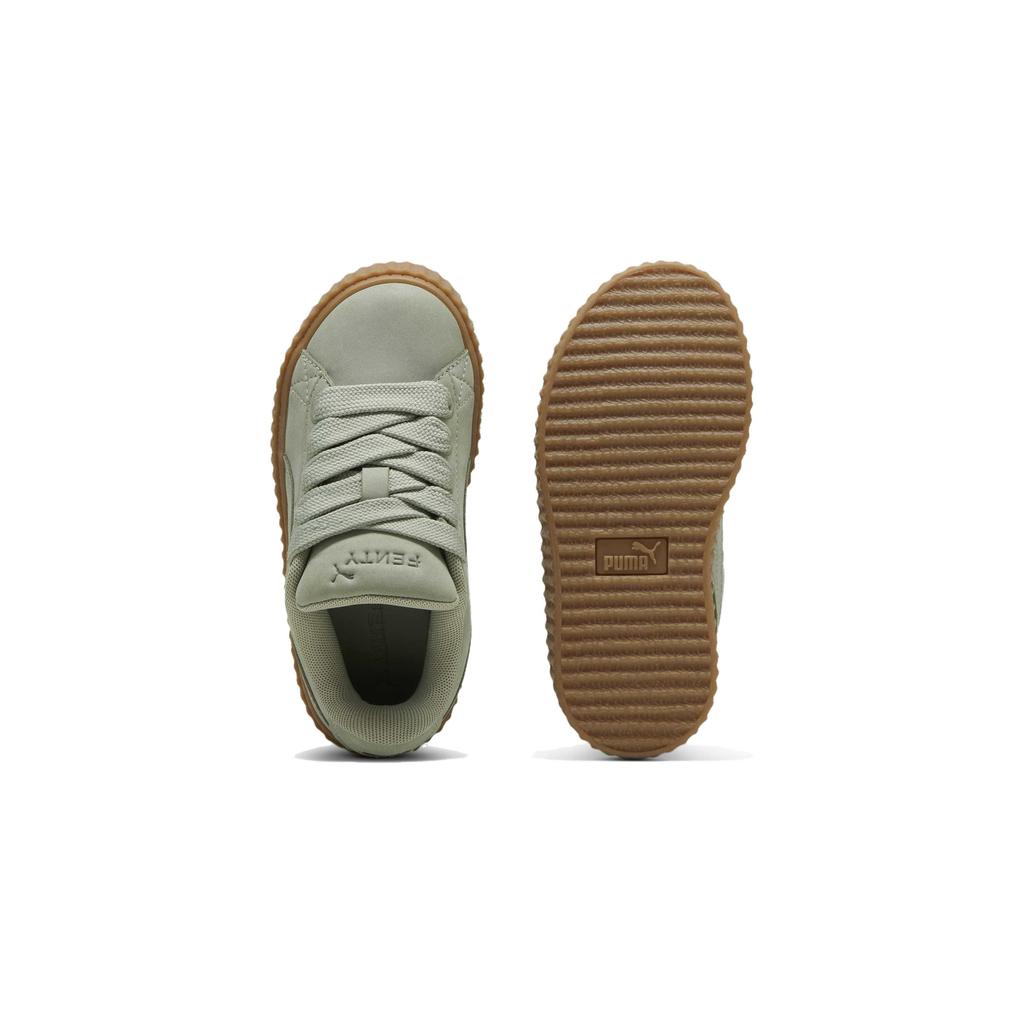 Puma Fenty x Creeper Phatty Little Kid Earth Tone Pack - Green Fog Kids Sneakers Gold Gum 399867-02