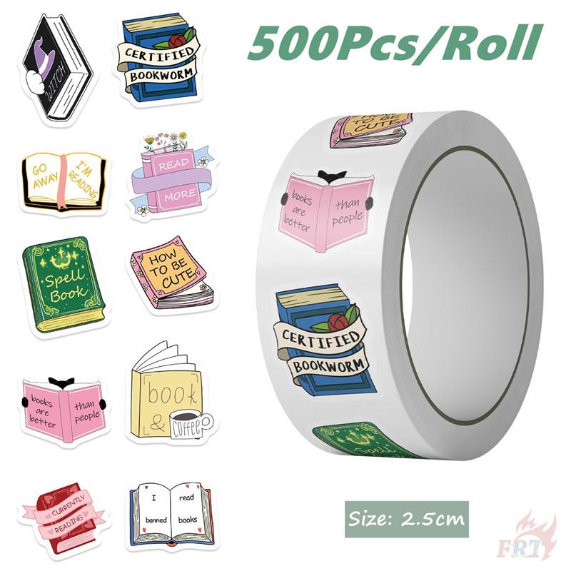 500Pcs/Roll Funny Bookish Art Kids Rewards Stickers - DIY Scrapbooks Album Decor Sealing Label Decals