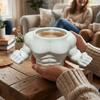 Uniquely Ceramic Coffee Cup Funny Quirky Water Cup Creative Male Muscle Pen Holder Household Use
