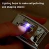 2-In-1 Electric Nail Clipper Automatic Kids Adults Seniors Nail Trimmer with LED Light Baby Manicure Grinding File Fingernail Cutter Polisher