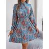 Long Sleeve Dress New Arrival Fashion Female Early Autumn Temperament Long Sleeve Floral Flounce Short Dress