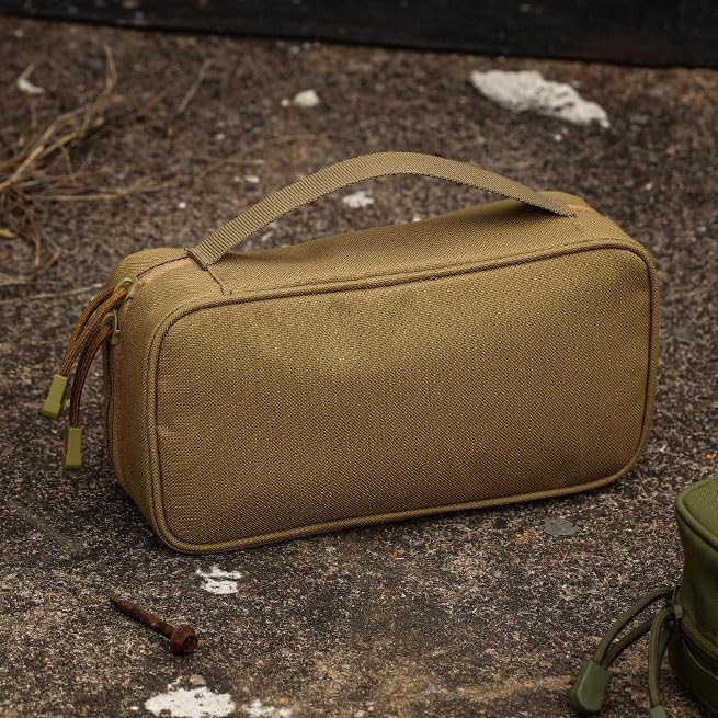 Seekdem Multi Storage Pouch, Beige, Perfect size for storing small