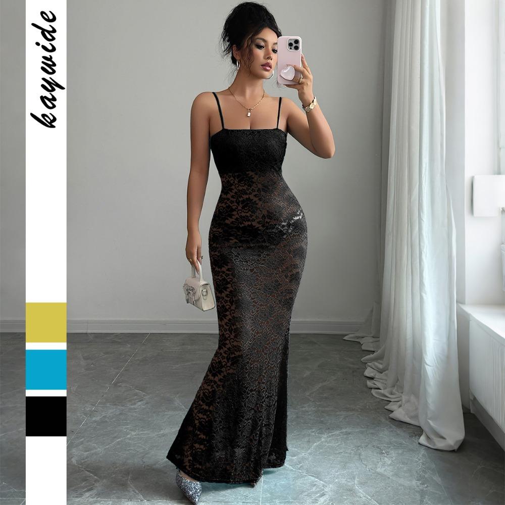 Elegant Style Suspender Hollow Skirt Dress Women's Clothing Autumn and Winter 2025