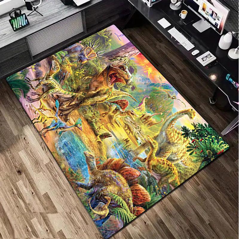 1Pc Dinosaur Rug - Home carpet Office Decorative Carpet For Living Room Bedroom Door Mat Floor Rug Computer Chair Area Rug