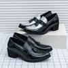 Men's Loafers Large Size New Leather Shoes Fashion Men's High Heels Foot Shoes Trend Business Casual Leather Shoes