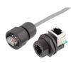 Dual Port Aviation Waterproof Network Switch Coupler Ethernet Cat5e 8P8C 8pin Panel RJ45 Connector Plug Socket Signal Adapter