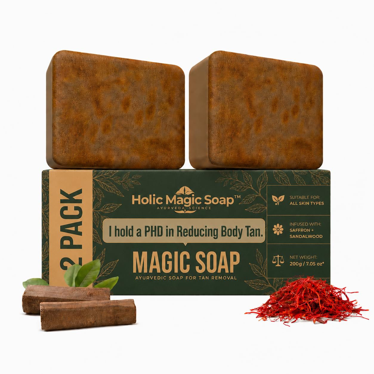 Ghar Magic Сандаловое дерево и Шафран Магическое мыло для ванны | Без парабенов | Мыло для ванны Сандал и Шафран | Ручное мыло для сияния и осветления кожи | Пе