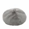 Elegant Vintage Beret Hat Solid Color Fluffy Texture Fur Beret Cap Warm Octagonal Hat for Winter Season