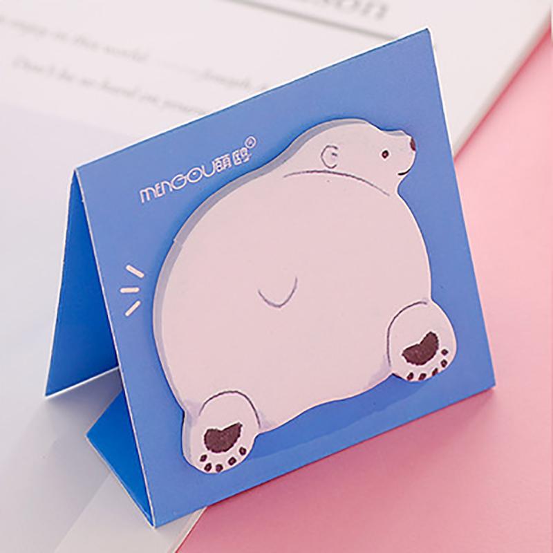 1PCS Creative Sticky Notes Student Cartoon Sticky Note Book Cute Super Cute Animal Note Paper Can Tear Small Notebook Memo