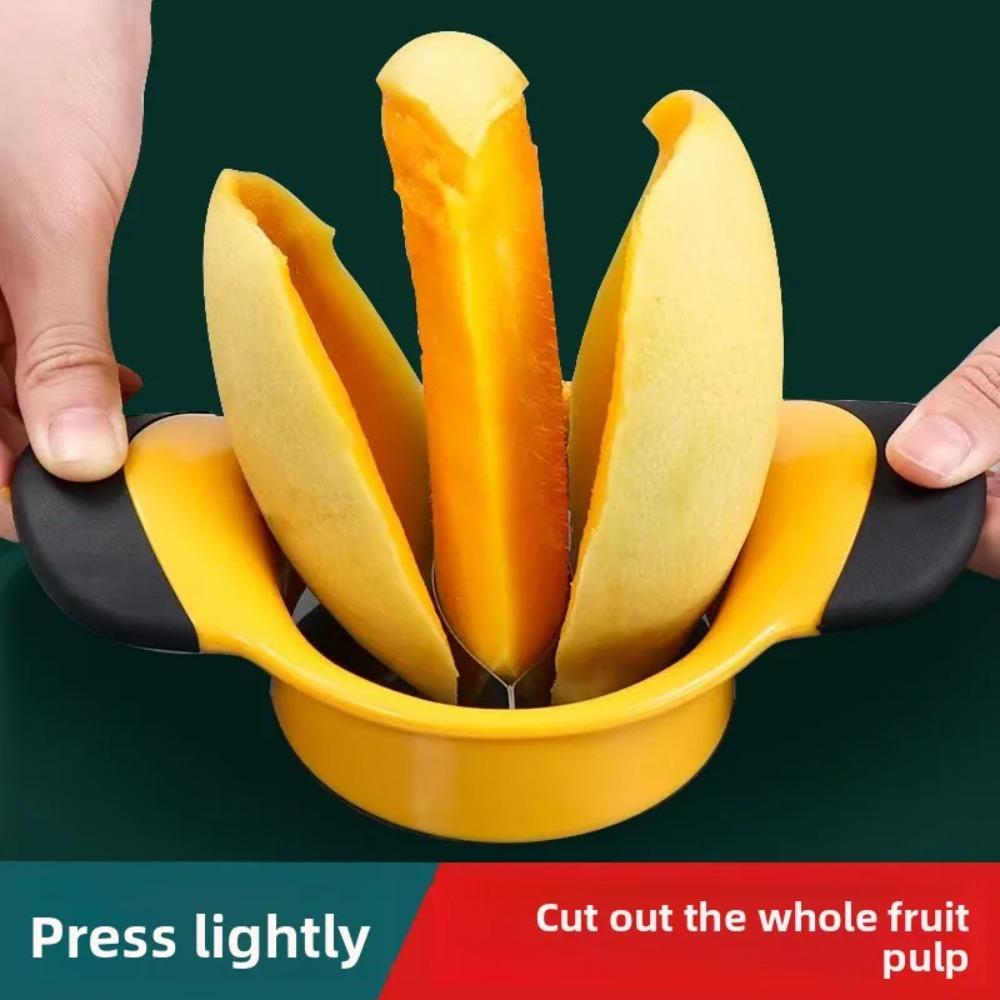 Mango Slicer Stainless Steel Mango Cutters Rubber Non Slip Handles Corer Peeler Mango Peel Knife