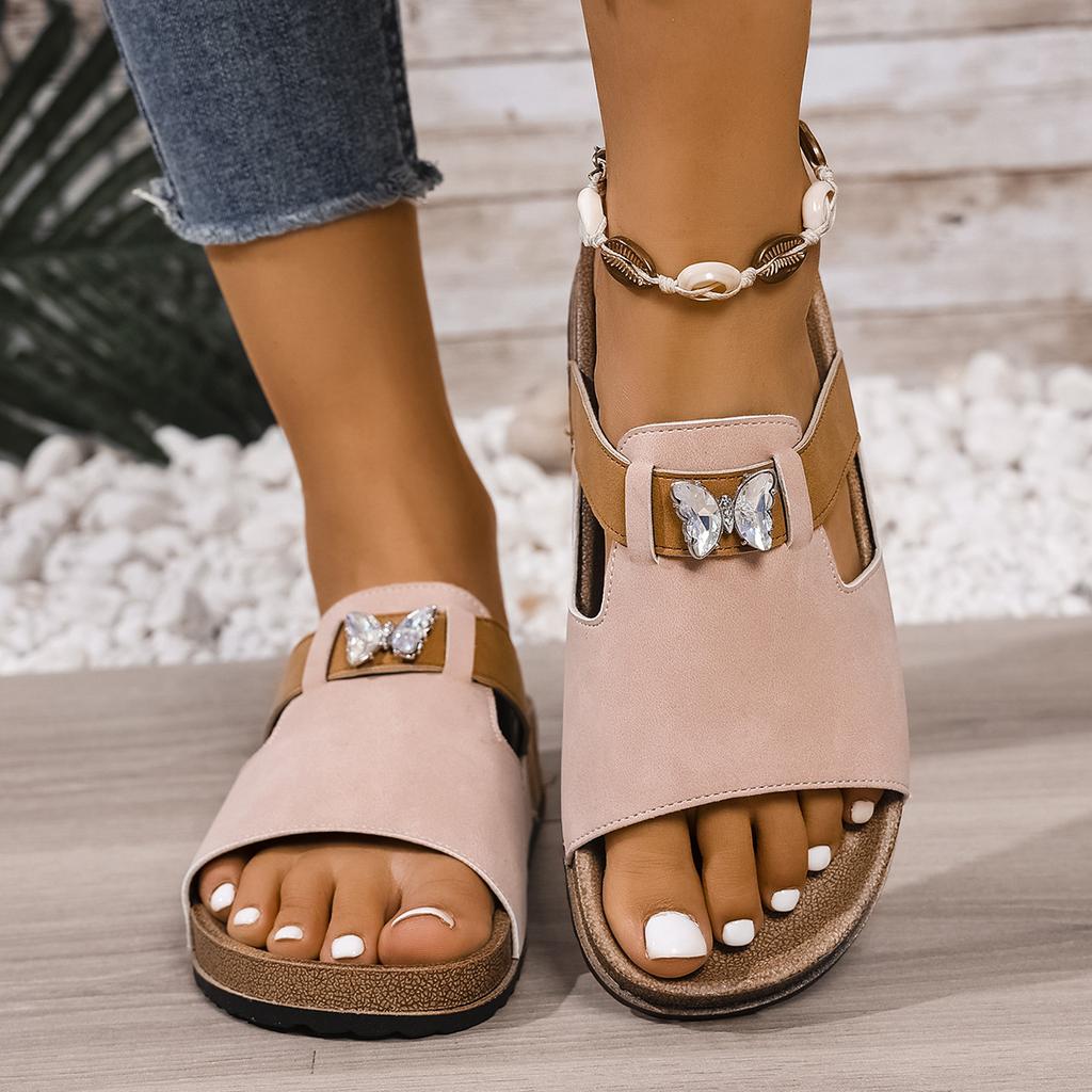 Women'S Retro Thick-Soled Bixson Sandals - Slip-On Open-Toe Beach Slides, Perfect for Vacation Leisure Wear, Holiday Footwear, Open-Toe Shoes.