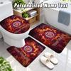 Burnley Football Custom Name 3Pcs Flannel Bathroom Mat Set Toilet Rug Personalized Bath Decor