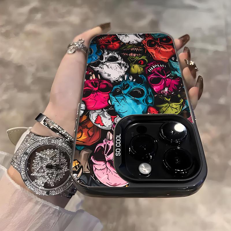 Happy Halloween Colorful Skull Pattern Phone Case For Samsung Galaxy S20 S21 S22 S23 S24 S25 Plus Ultra FE A35 A54 A55 Cover