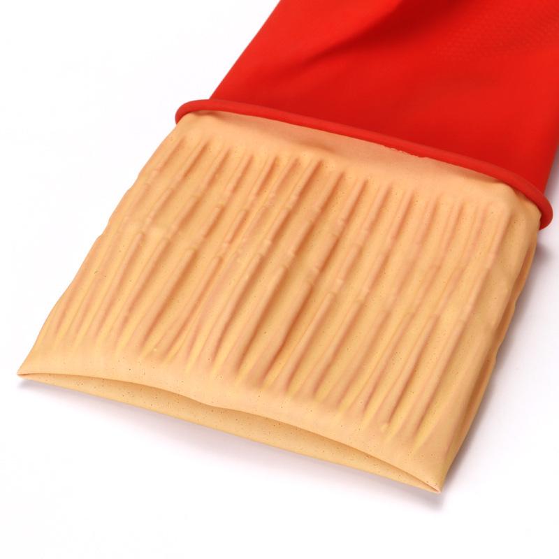 Extended Waterproof Latex Kitchen Gloves for Dishwashing and Cleaning