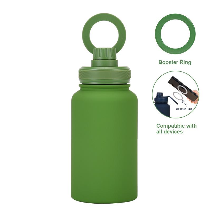 Mobile Phone Magnetic Bracket Water Cup Outdoor 650Ml Large Mouth Thermos Cup Stainless Steel Sports Water Bottle