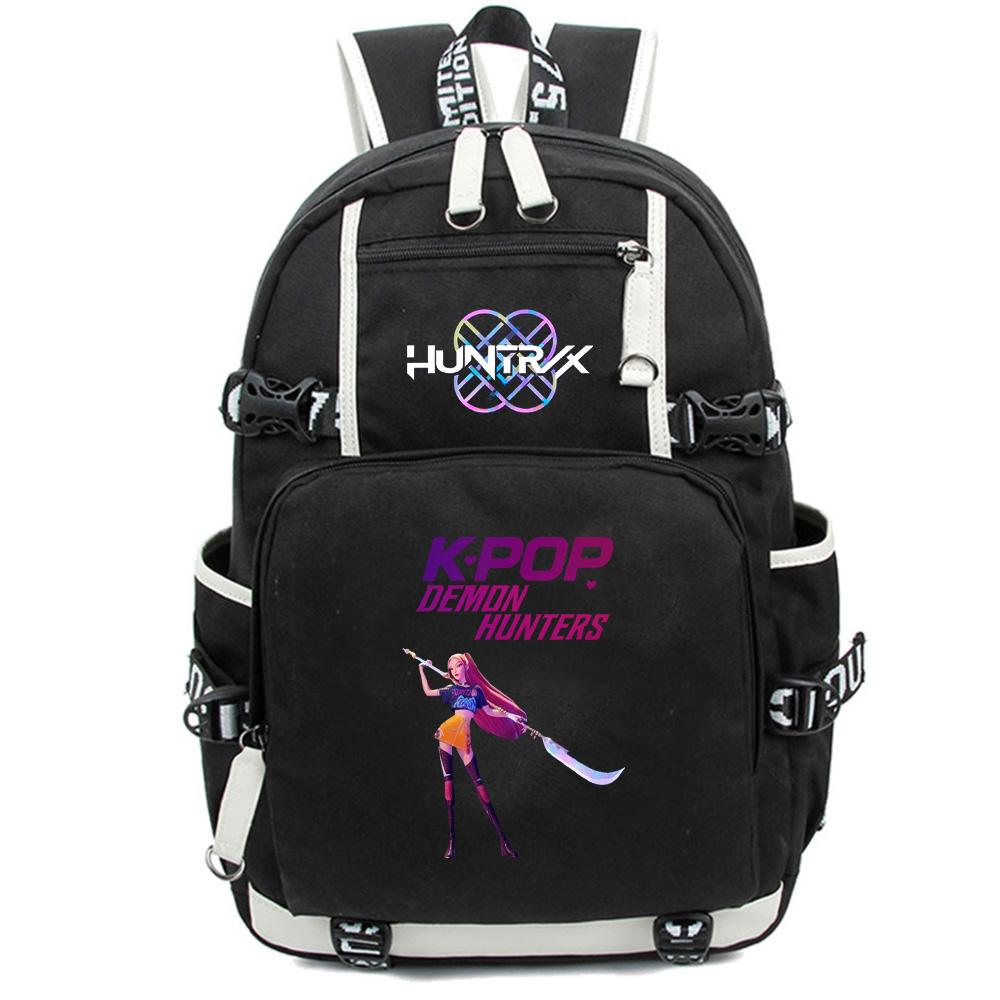 Anime Cartoon K-Pop Demon Hunters Backpack Large Capacity Bookbag for Student Boy Girl Schoolbag Outdoor Waterproof Laptop Travel Bag Mochila