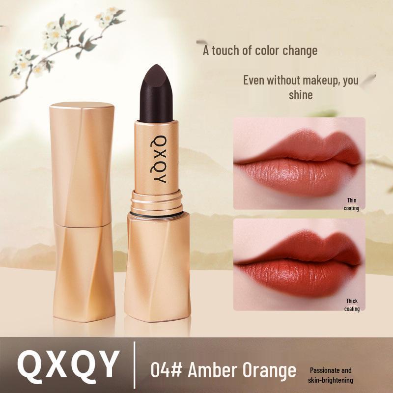 QXQY Black Velvet Matte Lipstick: Non-Stick, Long-Lasting, Waterproof, Complexion Brightening