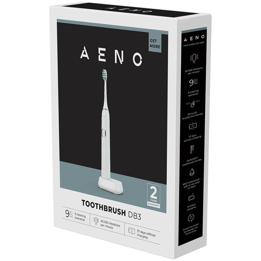 Aeno db3 sonic toothbrush 46000 rpm 9 modes 40 days ipx7 white