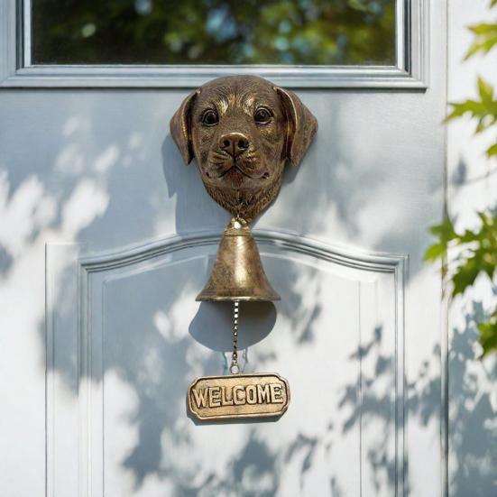 Yousheng Dog Welcome Bell Vintage Shopkeepers Bell Wall Mounted Dog Door Bell with Welcome Sign for Farmhouse Home Front Door Entrance