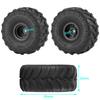 TRZX 4pcs Rubber RC Car Tires & Wheel Rims for 1/24 Scale Axial SCX24 RC Crawler Car Accessories