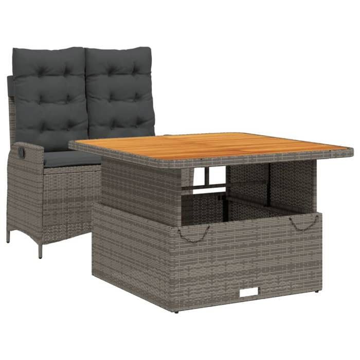 VidaXL Ensemble à Manger de Jardin avec Coussins 2 pcs, Table de Terrasse, Ensemble de Meubles de Patio, Mobilier 3277463