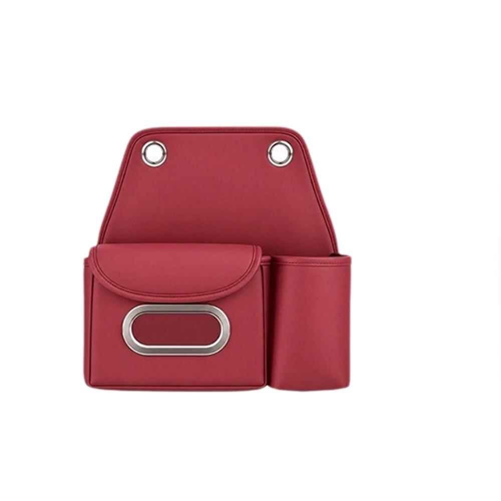 With Cup Holder Rear Seat Storage Bag PU Leather Car Tissue Box Rear Storag