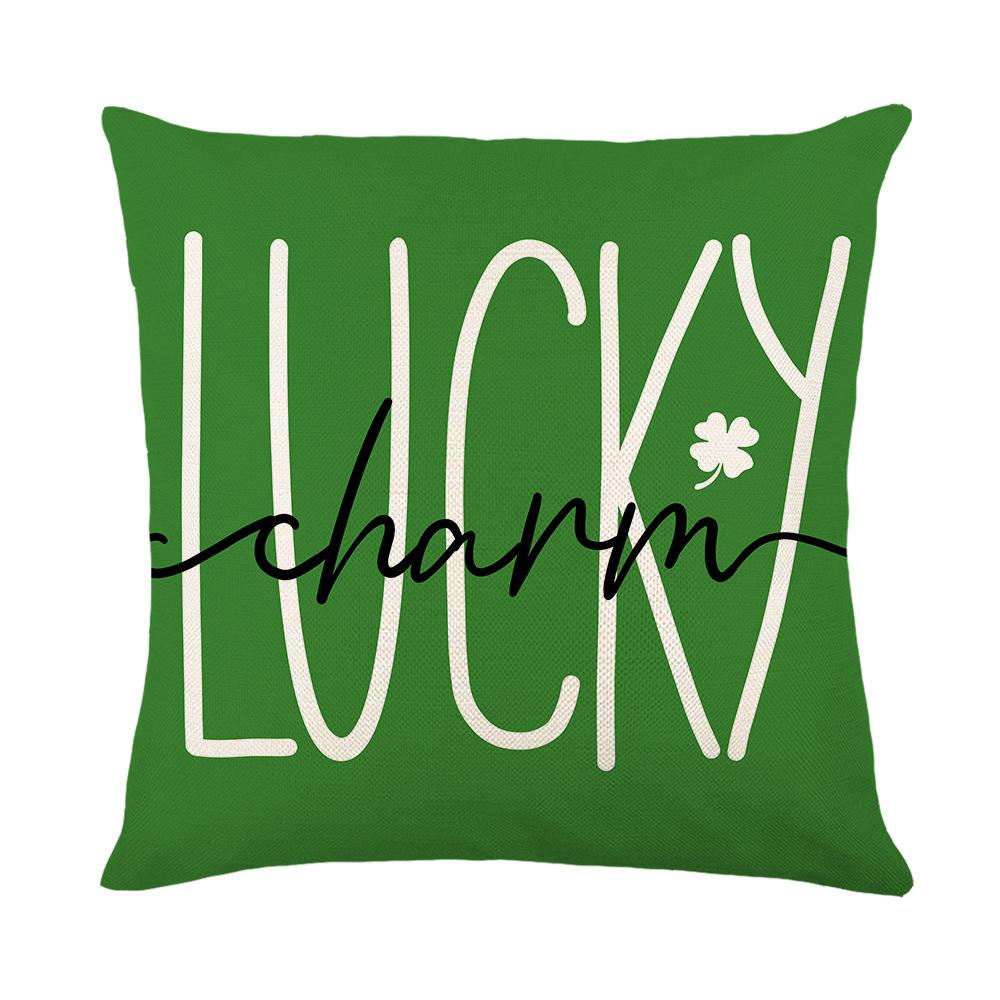 New St. Patrick's Day Pillow Cover Northern Festival Home Fabric Sofa Cushion Cover