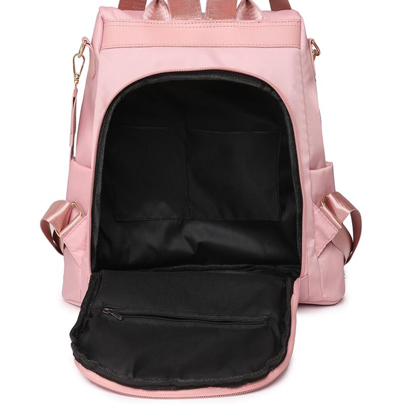 Embroidery Designer Women Backpack - Waterproof Oxford Anti-theft School Bag with Large Capacity