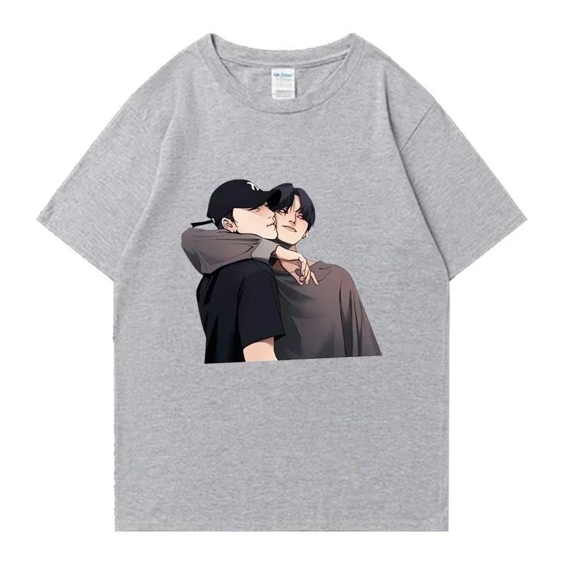 

Kpop Ateez Harajuku print graphic T-shirt for women2025 retro loose short-sleeve summer top S