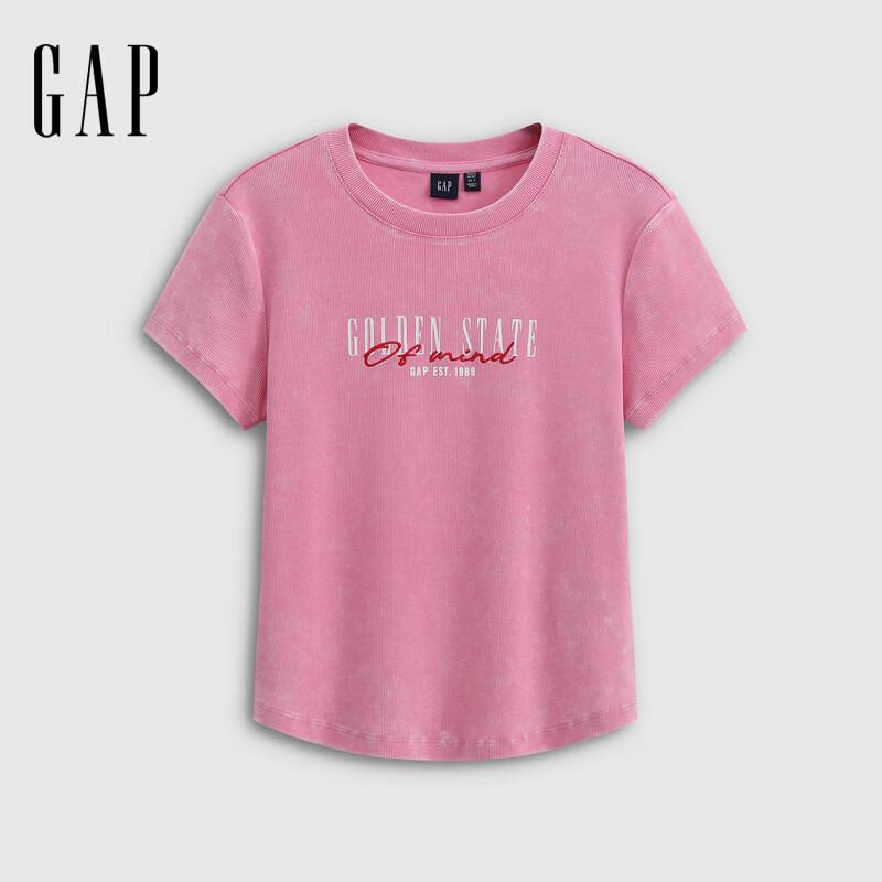 GAP Women s Retro Washed Logo Slim T-Shirt L