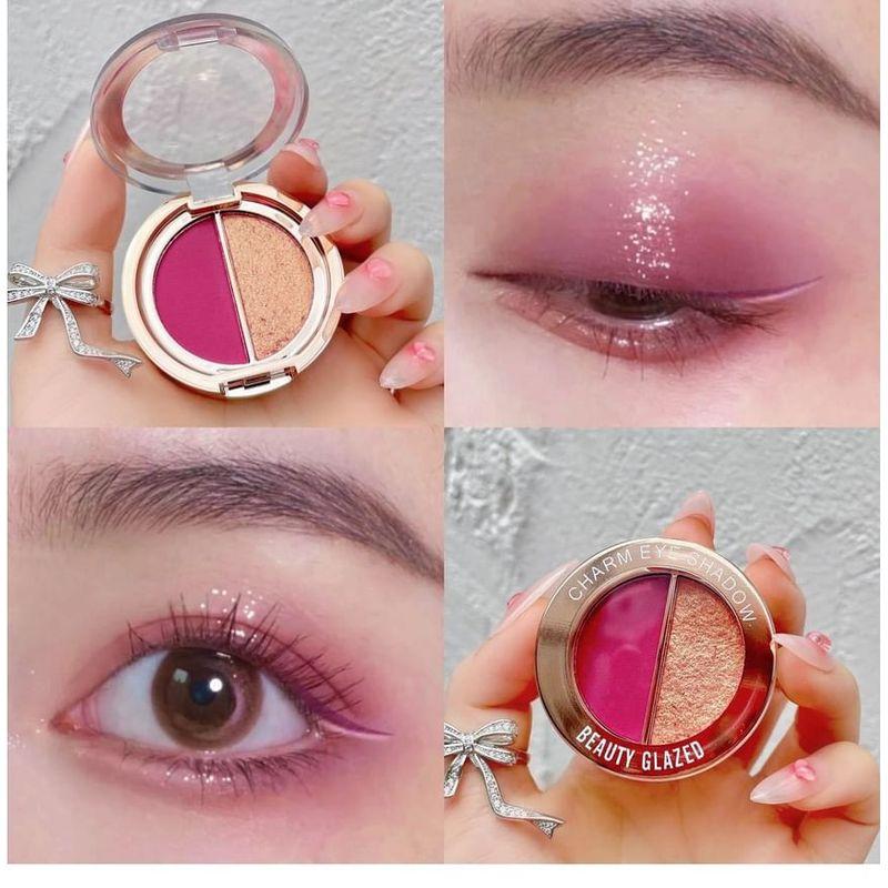 BEAUTY GLAZED - Matt & Pärlemor Dubbel Effekt Charm Ögonskugga - 10 Nyanser