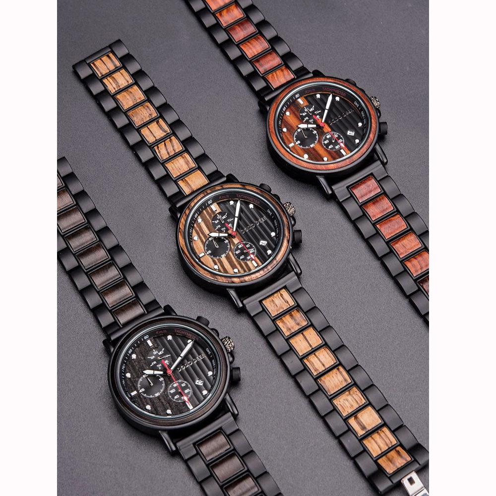 Fashion Watches Mens Quartz Analog Watch Timer Chronograph Wristwatch Male Date Waterproof Present for Him