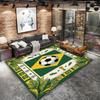 Tapete Quadrado com Padrão de Futebol da Copa do Mundo, Tapete de Área, Tapete para Sala de Estar, Quarto, Sofá, Sala de Brincar, Decoração, Tapete Antiderrapante, Presentes de Feriado e Aniversário