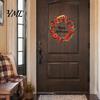 Indoor Outdoor Holiday Decorations Halloween Wreath Wall Stickers, Happy Garland Decals, Retro Autumn Pumpkin Weatherproof Glass Ornaments &