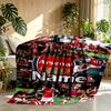 Coperte Personalizzate con Nome Squadra di Calcio Stampato, Arredamento per la Casa, Camera da Letto, Divano, Campeggio, Divano, Regali per Compleanno Natale