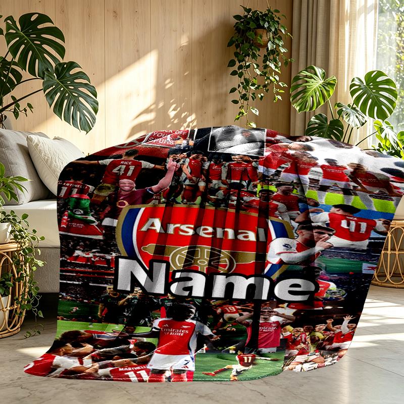 Coperte Personalizzate con Nome Squadra di Calcio Stampato, Arredamento per la Casa, Camera da Letto, Divano, Campeggio, Divano, Regali per Compleanno Natale