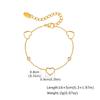 Wind Ladies Jewelry Stainless Steel Heart Inlaid Butterfly Flower Bracelet Necklace, Niche Delicate Clavicle Chain 2536