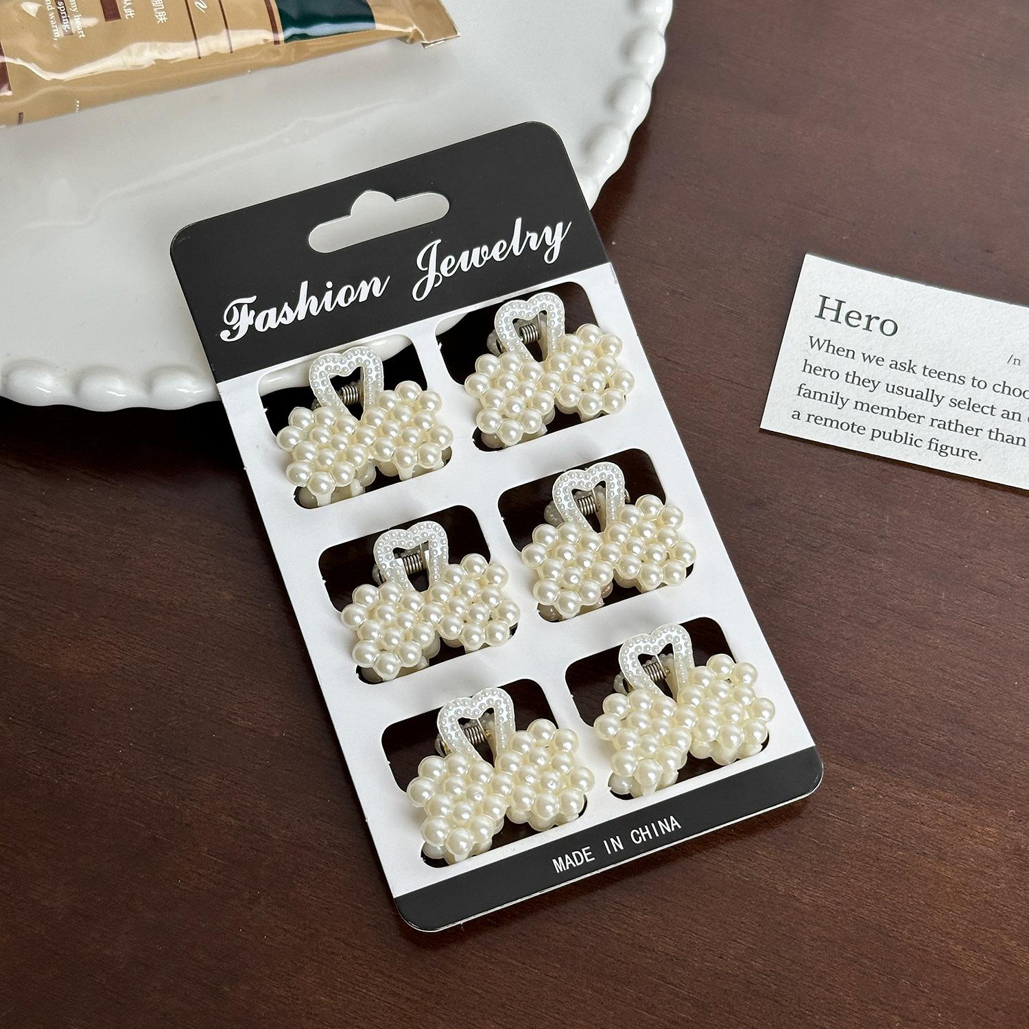 

Mini Stylish Pearl Hair Clips Elegant Hair Accessories For Kids Versatile Design For Everyday Use Set 24