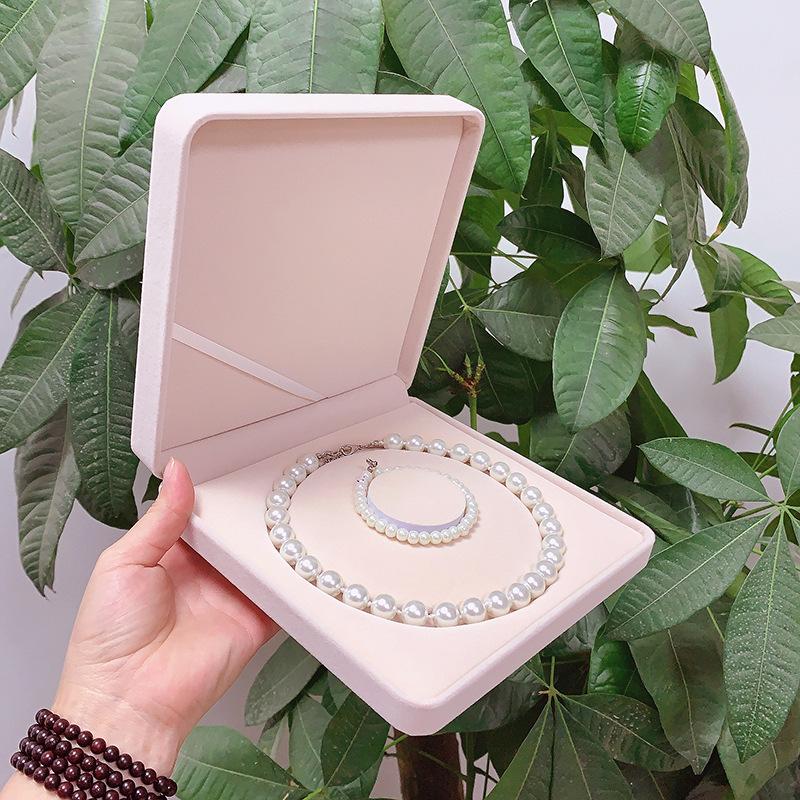 Necklace box, earring bracelet box, high-end pearl necklace set gift box, three piece set packaging box, two-piece set packaging box