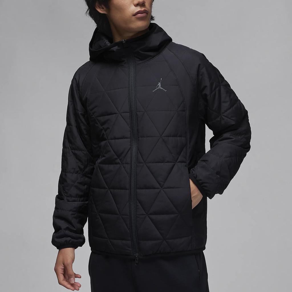 Jordan Pánská bavlněná bunda s kapucí a dlouhým rukávem s pevným logem Černá bunda FD2638-010