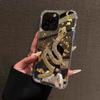 Luxury Pink Gold Snake Pattern Mirror Acrylic Phone Case For iPhone 17 16 15 14 13 12 11 Pro Max XS X XR 7 8 Plus Bumper Cover