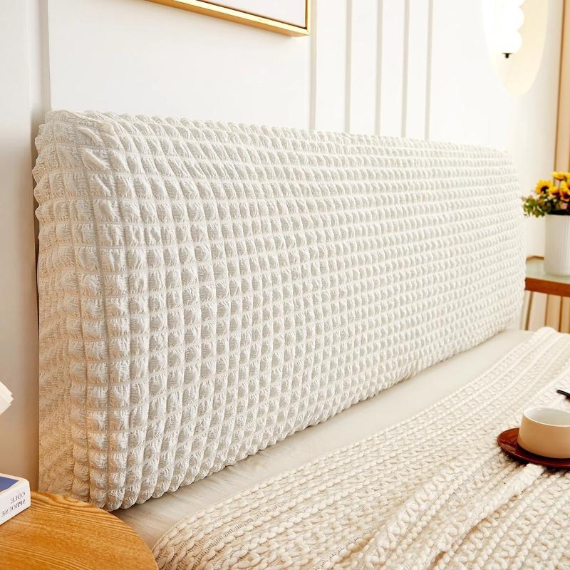 Simple Foam Gauze Headboard Covers Bedback Dustproof, Anti Slip and Wear-resistant Protective Cover Home Wooden Bed Backrest Decorative Hood