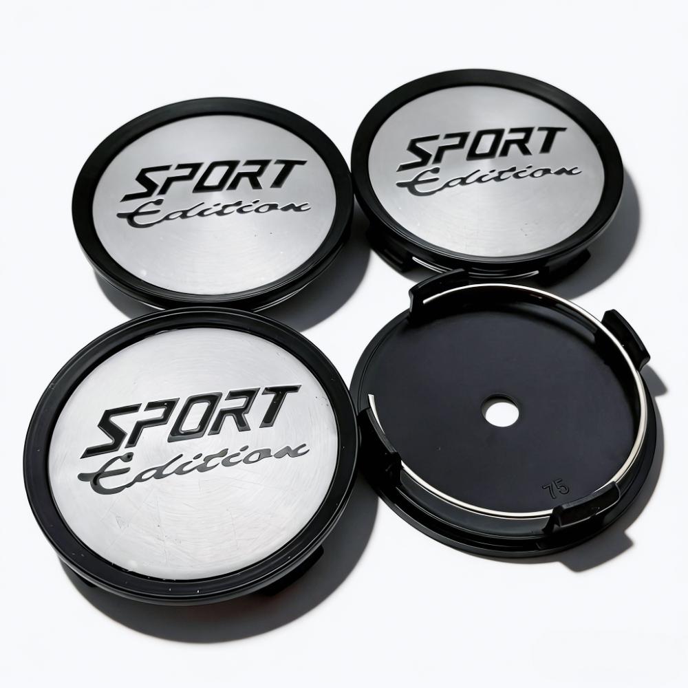 

4pcs Sport Edition Logo Emblem Car Wheel Center Caps O.D 75MM 70MM Wheels Hub Cap Rim Hubcaps Dust Cover Replace Car Accessories Sport Edition Badge&4pcs 75 Wheel Caps