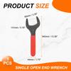 Uxcell Single 15 Degree Offset Small Flat Head Blackening Wrench with Red for Auto Repair and Furniture Assembly Open-End Wrench, 85mm, Metric, Angle,