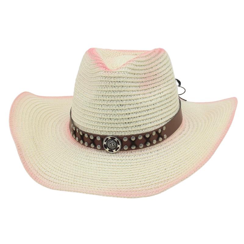 Straw Hat Wide Hat Straw Hat Men'S And Women'S Summer Sun Protection Sun Hat Beach Seaside Vacation Sun Hat