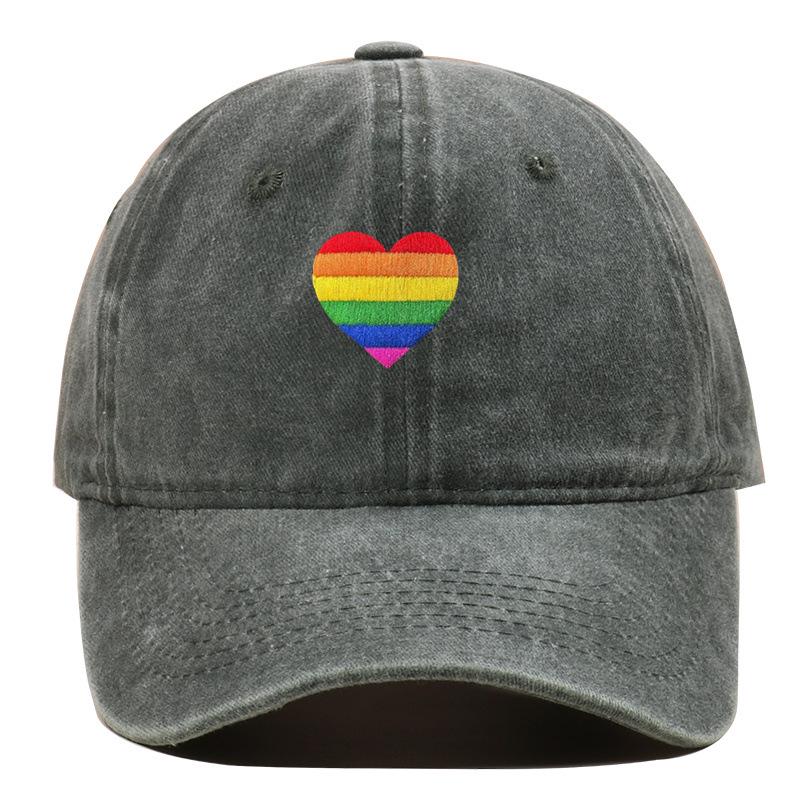 Rainbow Embroidered Baseball Cap with Custom Logo